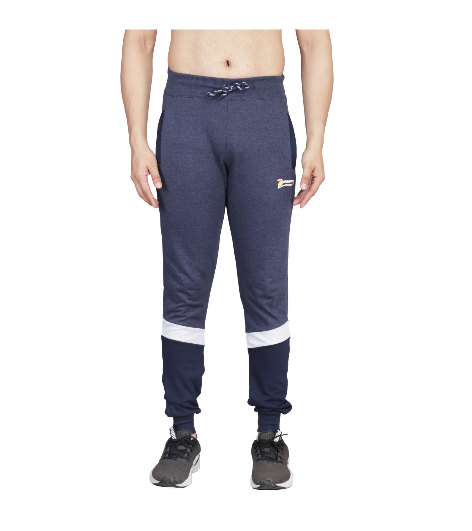 Mens Stripped Blue Track Pant